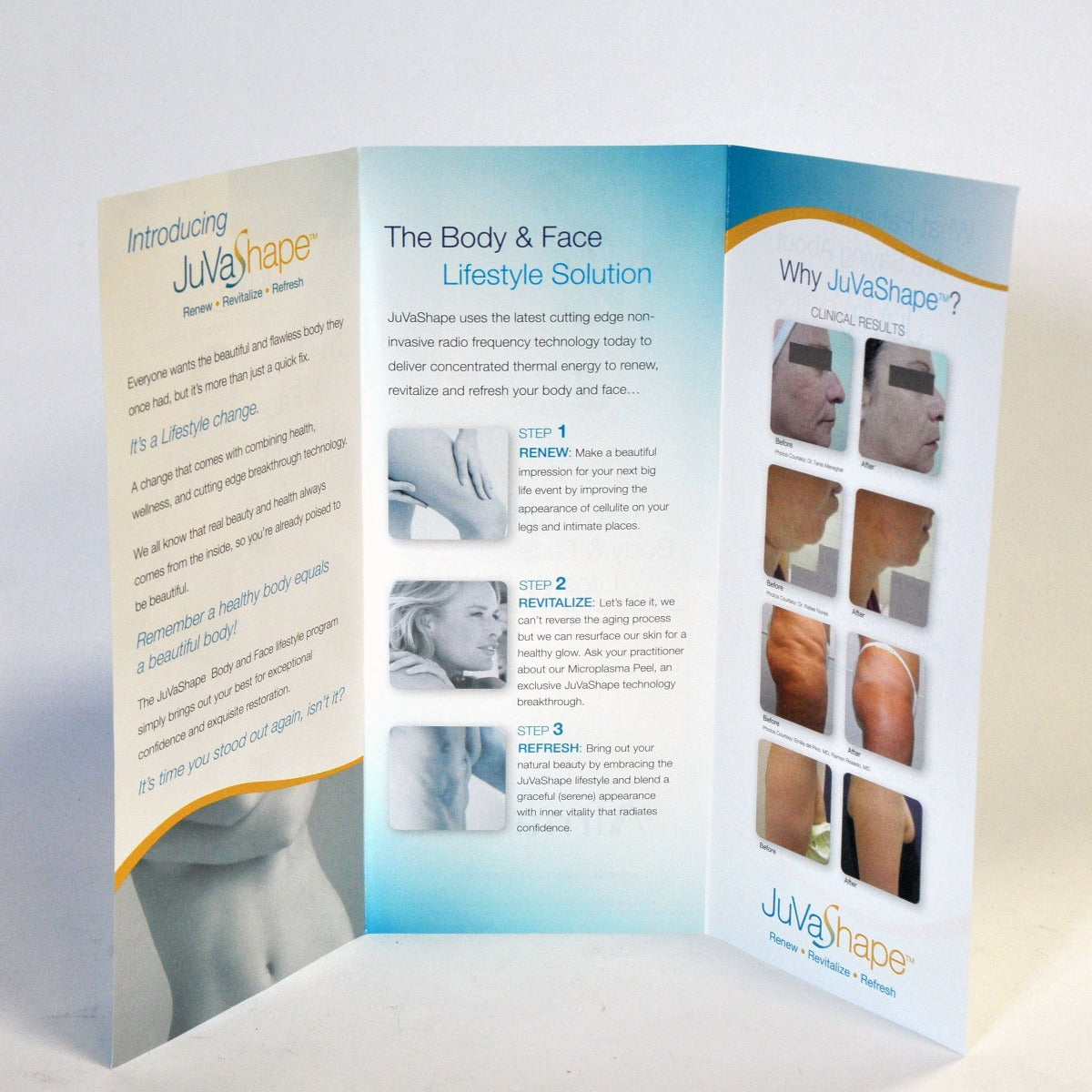 Alma Lasers JUVASHAPE Body Face Renew Revitalize Refresh MARKETING BROCHURES x9