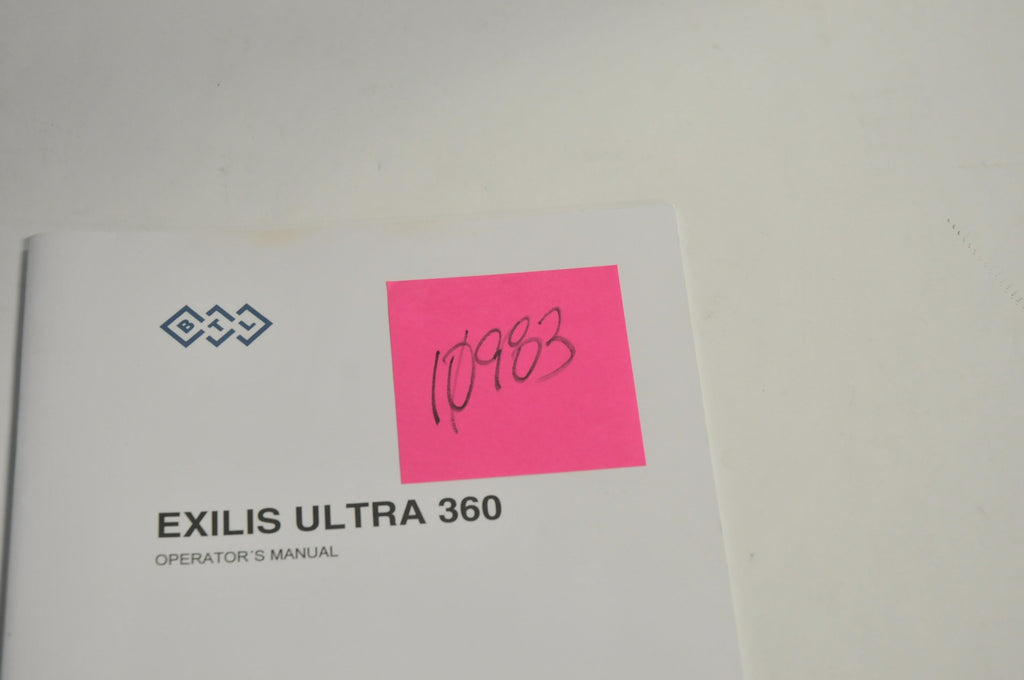 BTL Aesthetics Exilis Ultra 360 User Operator Manual Instruction Manual Booklet