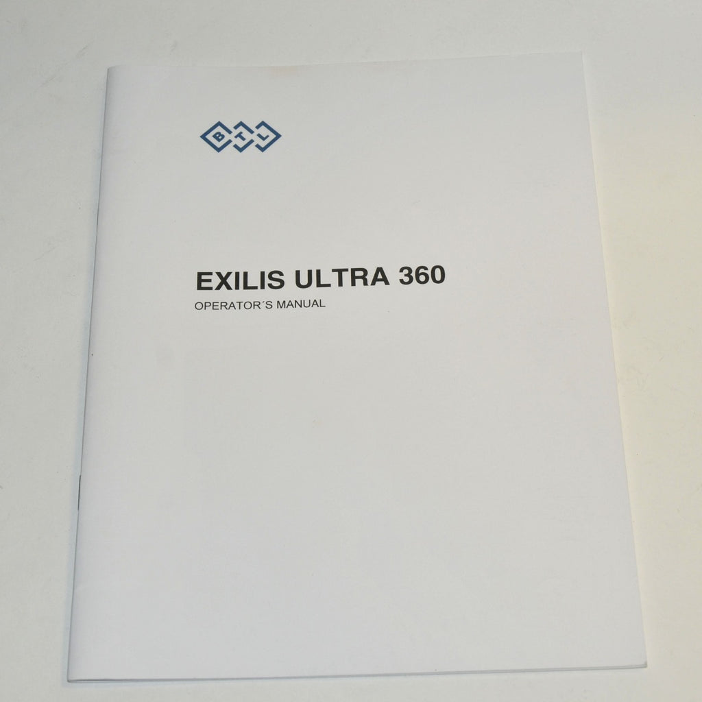 BTL Aesthetics Exilis Ultra 360 User Operator Manual Instruction Manual Booklet