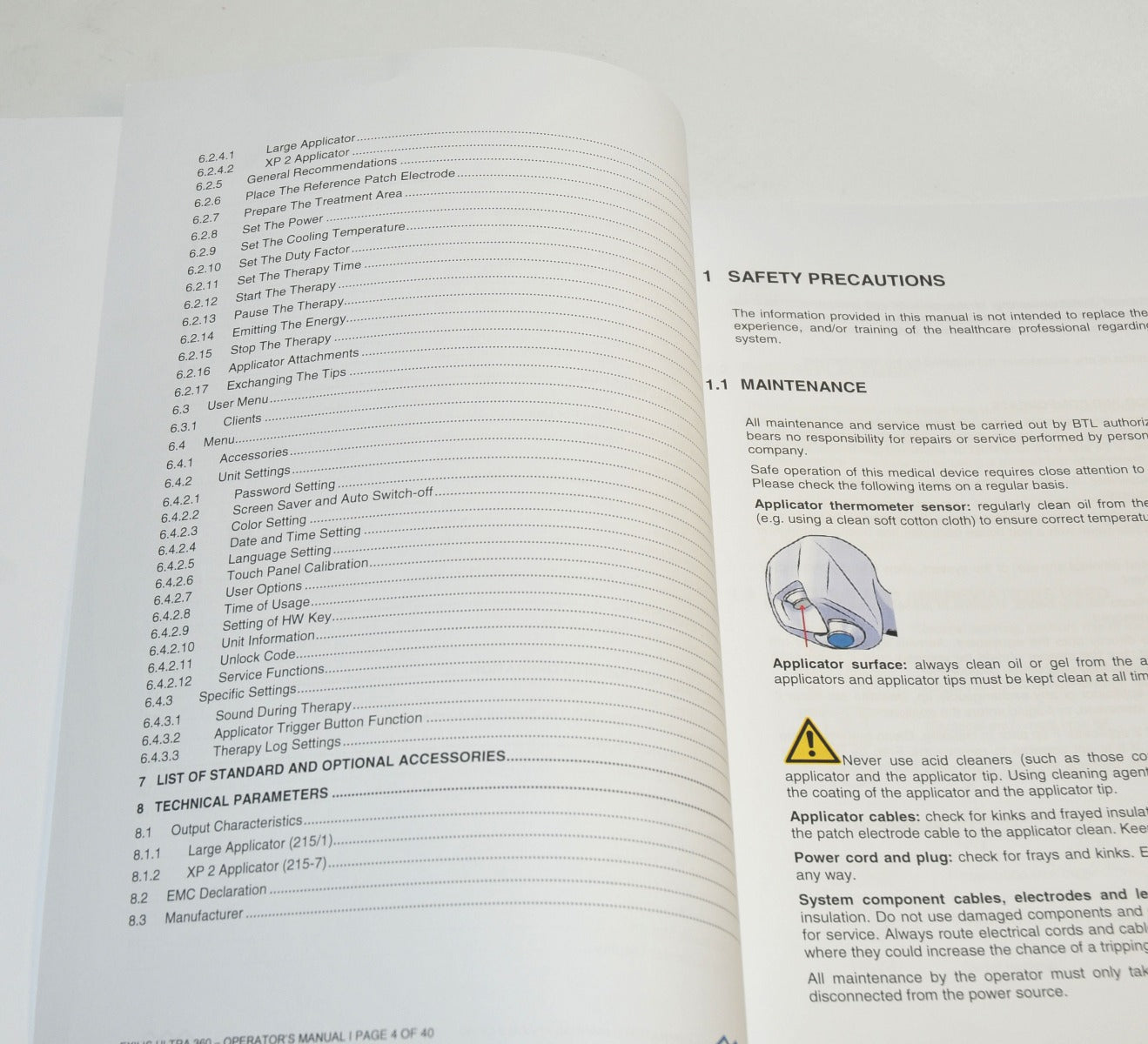 BTL Aesthetics Exilis Ultra 360 User Operator Manual Instruction Manual Booklet