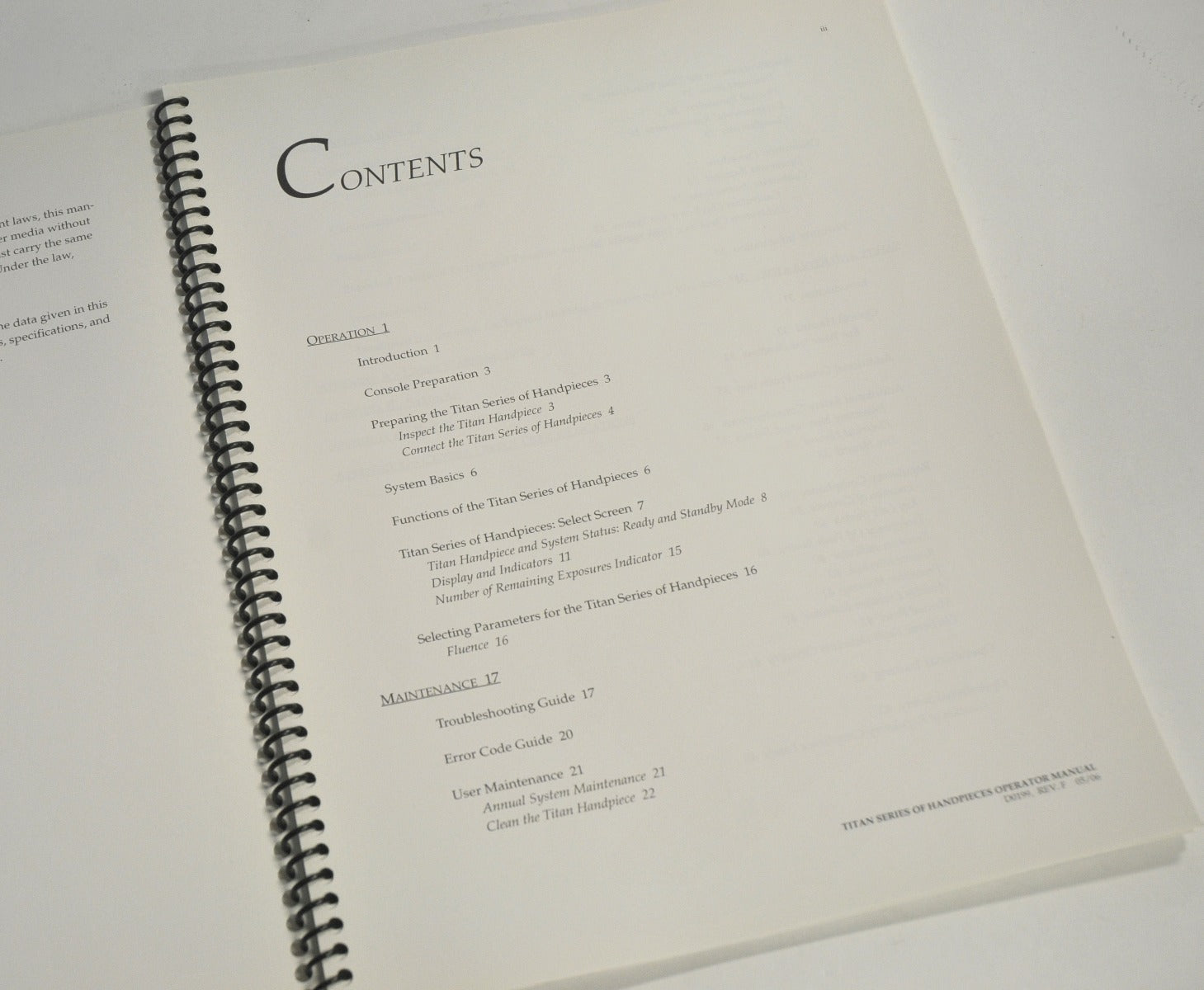 Cutera Laser TITAN SERIES of Handpieces Clinical Application Operator Manual IPL