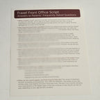 Fraxel Front Office Dialog Script Patient Questions Answers FAQ Guide MK1149A