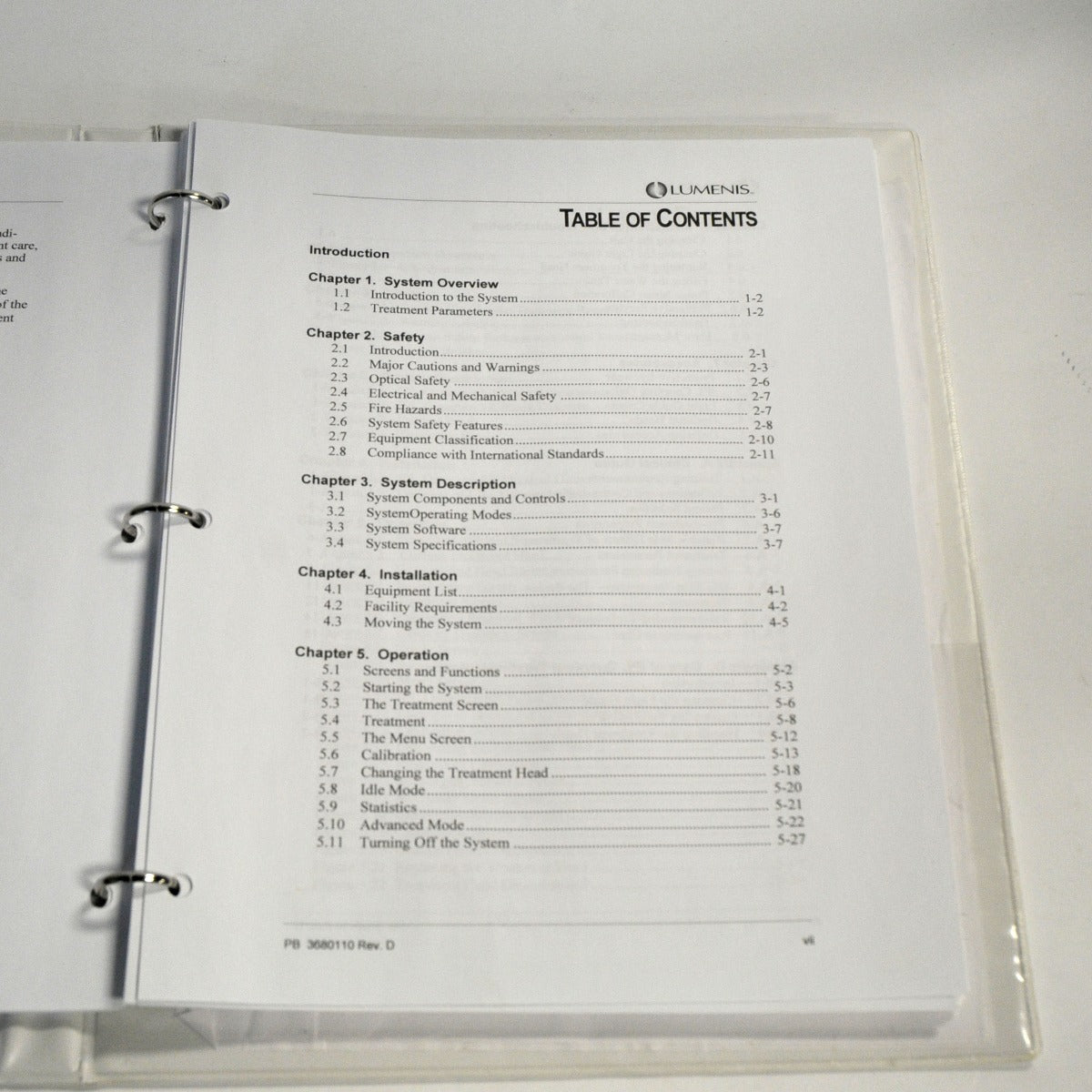 Lumenis IPL Laser Quantum SR Operator Manual User Guide Treatment Parameters