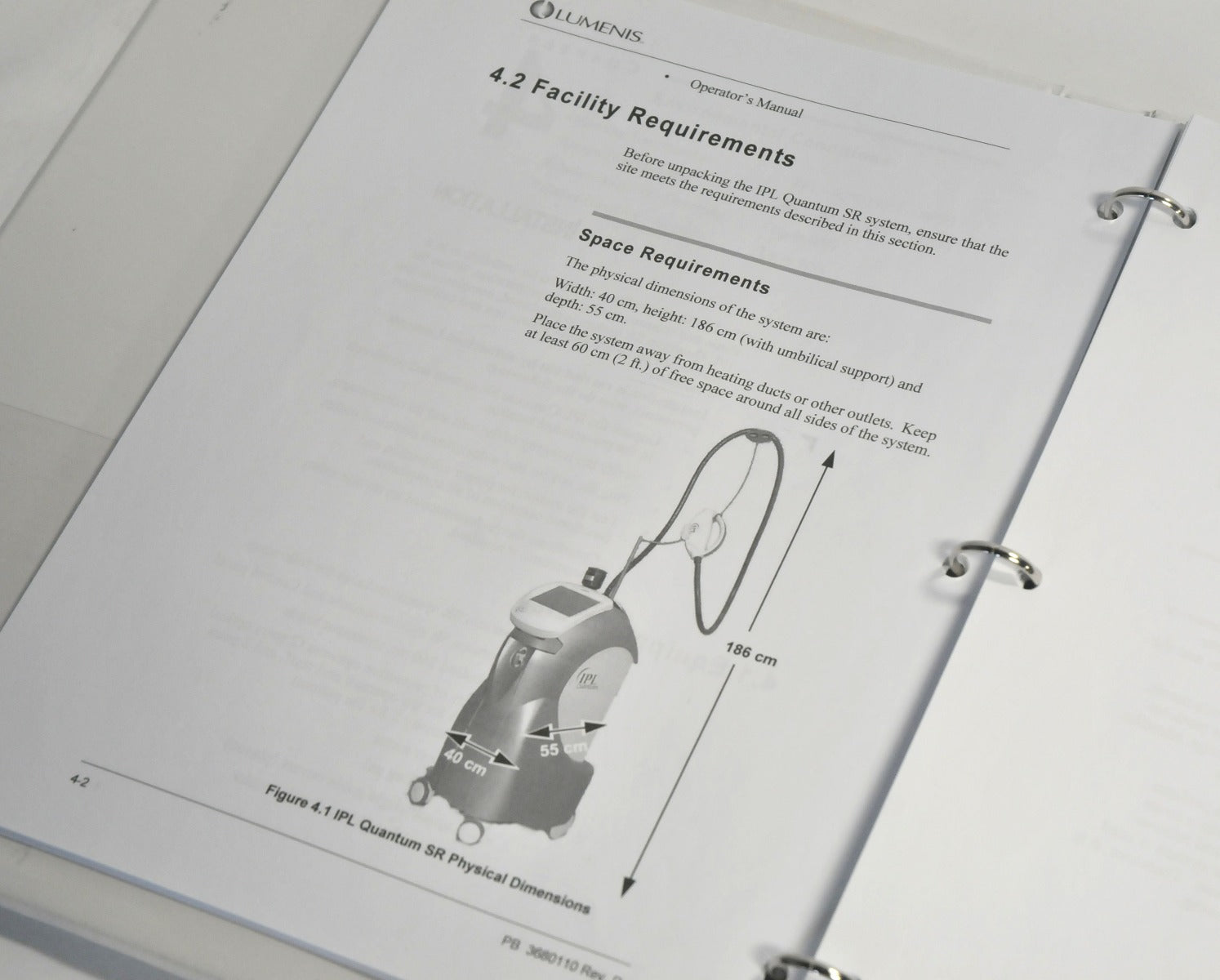 Lumenis IPL Laser Quantum SR Operator Manual User Guide Treatment Parameters