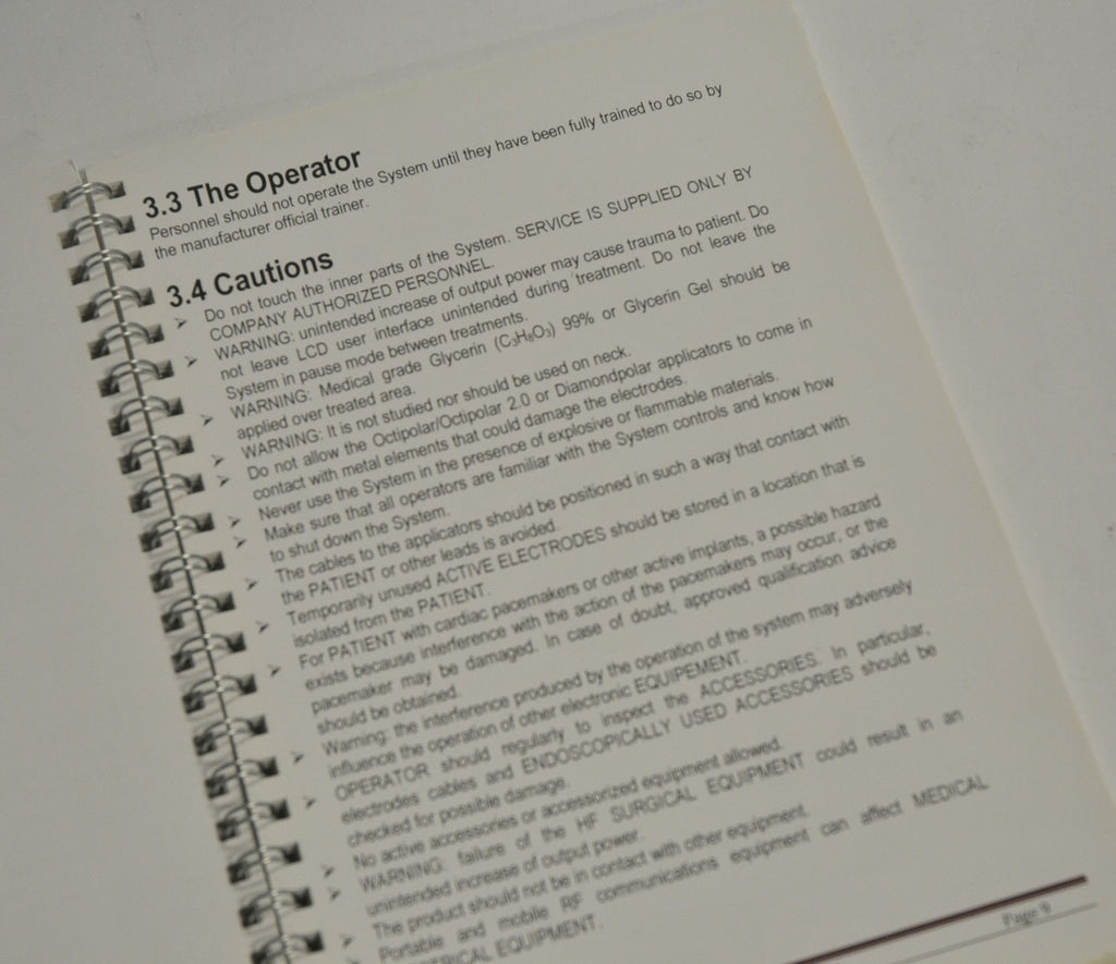 VenusFreeze MP2 Operator Manual Venus Concept User Guide Treatment Procedures