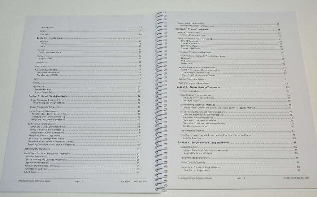 Cynosure Tempsure RF Clinical Reference Guide User Skin Treatment 921-7027-000