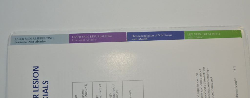 Palomar Icon Laser IPL System TREATMENT GUIDE Manual Guidelines Book 2500-0014-F