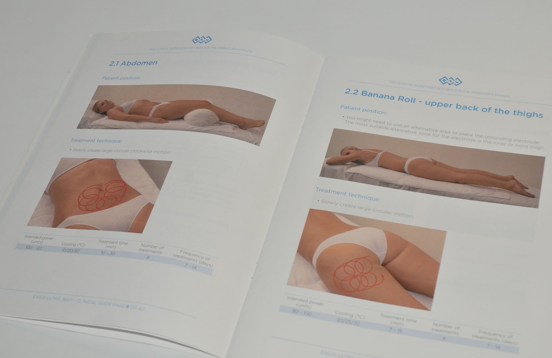 BTL Aesthetics CLINICAL GUIDE Exilis Ultra 360 Patient Applicator Treatment