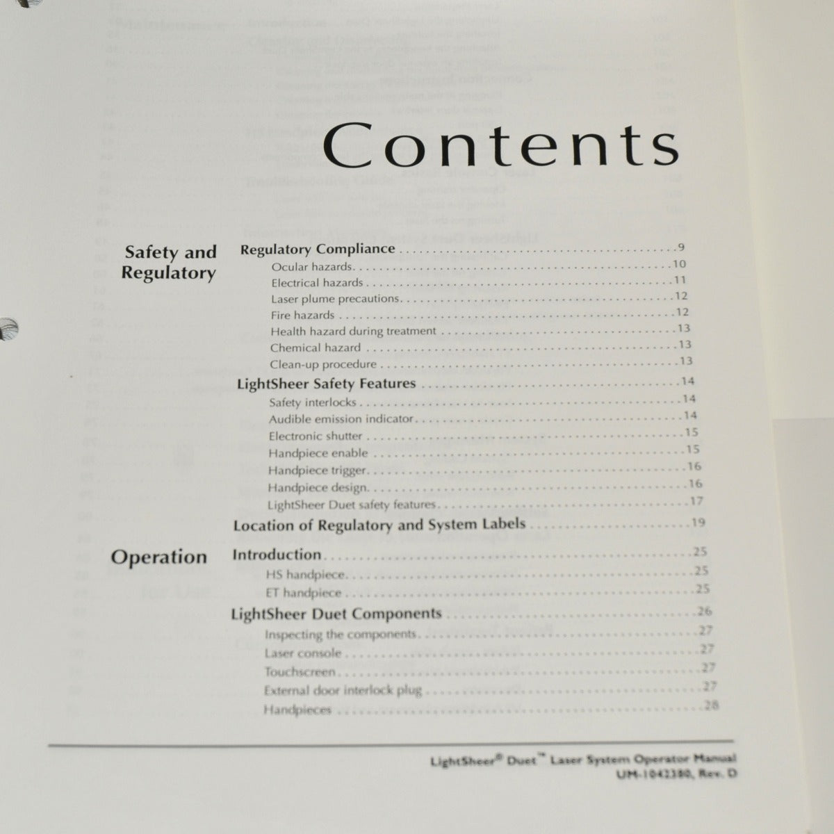 Lumenis LightSheer Duet Diode Laser System OPERATOR MANUAL User Guide Treatments