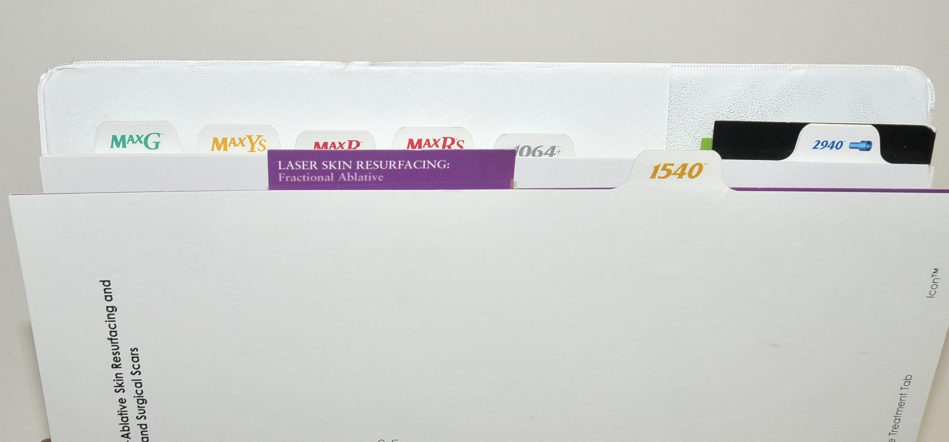 Cynosure Palomar ICON IPL Laser Treatment Guide Reference User Manual 2500-0014