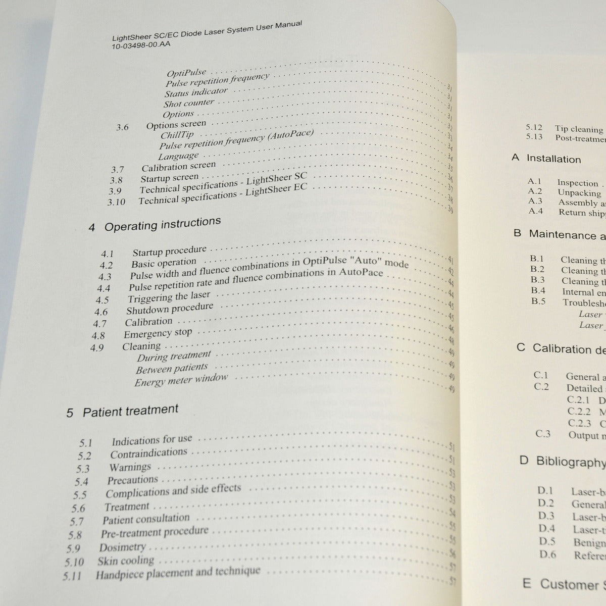 Coherent LightSheer EC SC Diode Laser System USER MANUAL Operator Guide Training