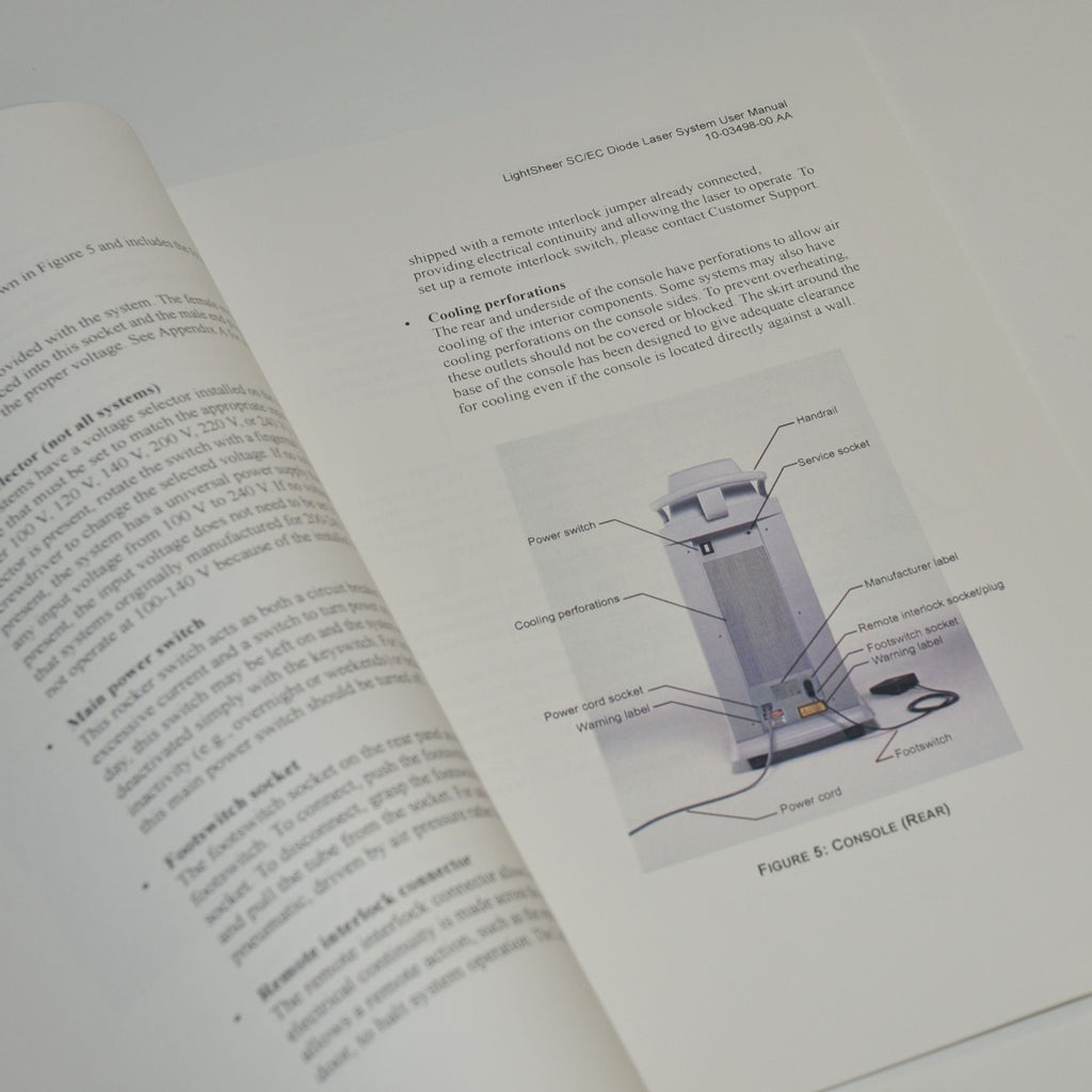 Coherent LightSheer EC SC Diode Laser System USER MANUAL Operator Guide Training