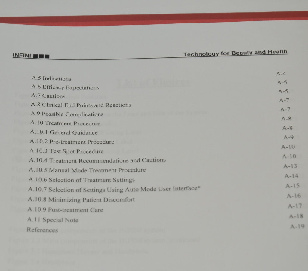 Lutronic Infini Operator's Manual User Guidelines Treatment Training Procedures