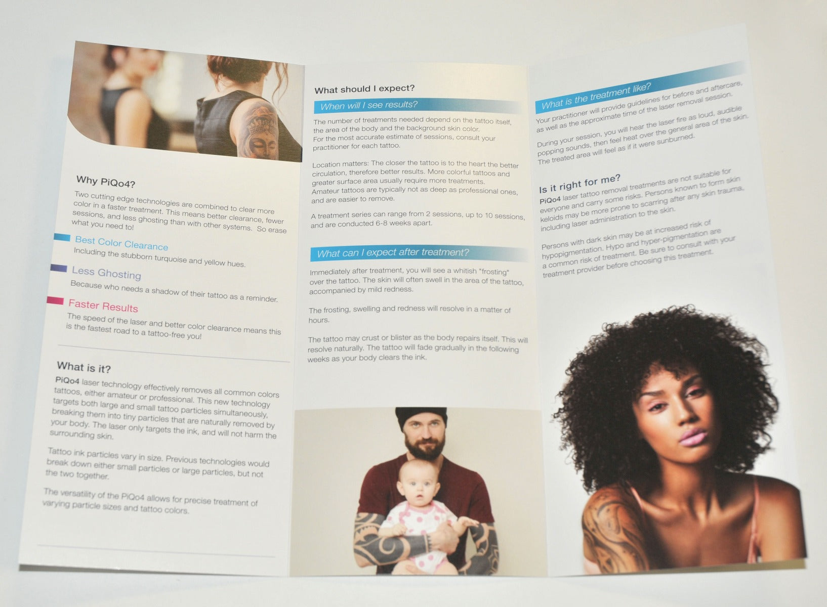 Lumenis PiQo4 Powerful Laser Tattoo Removal Patient Brochures x25 Pcs
