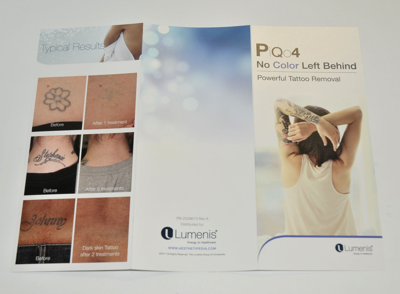 Lumenis PiQo4 Powerful Laser Tattoo Removal Patient Brochures x25 Pcs