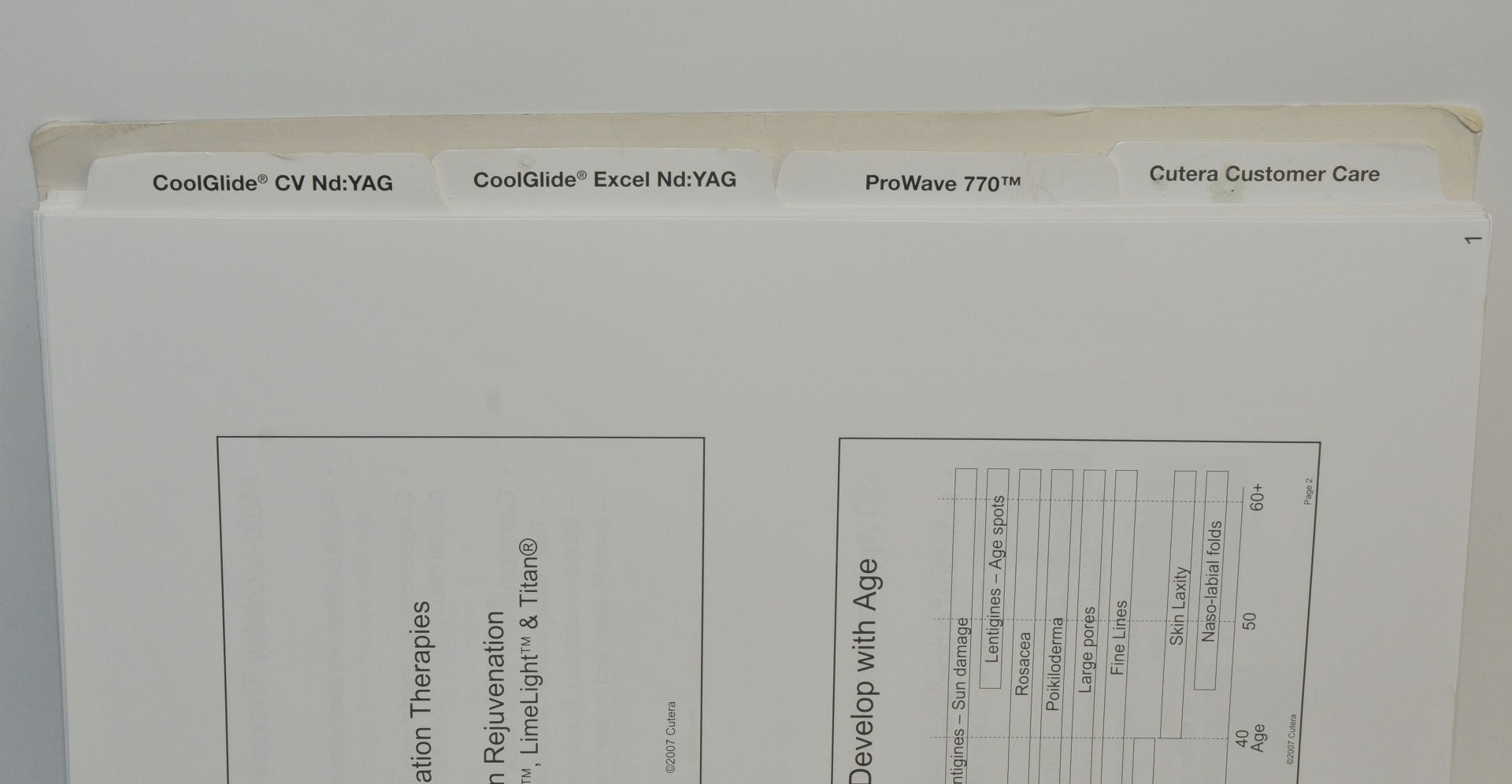 2007 Cutera Workshop Material Book. Solera, Xeo, CoolGlide - D0372 Rev E 0707