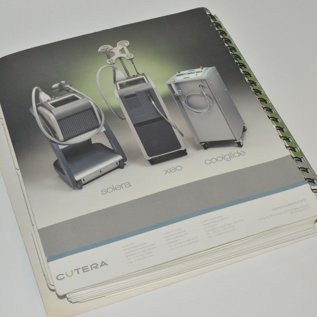 2007 Cutera Workshop Material Book. Solera, Xeo, CoolGlide - D0372 Rev E 0707