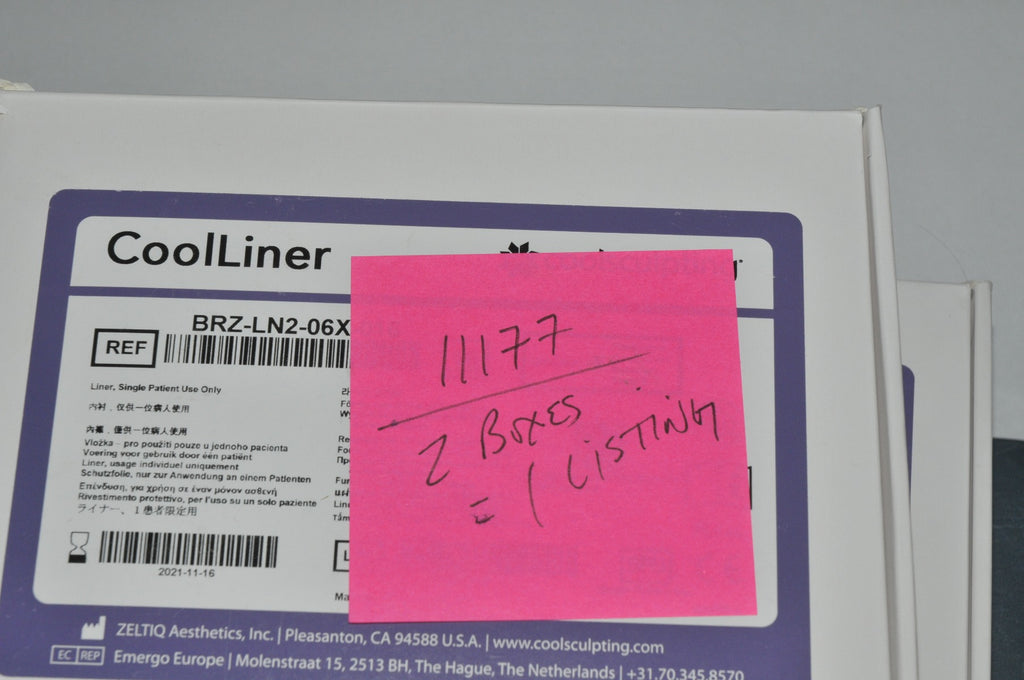 Zeltiq Coolsculpting CoolLiner Liner BRZ-LN2-06X-016 CoolSculpt Exp 11/21 x32Pcs