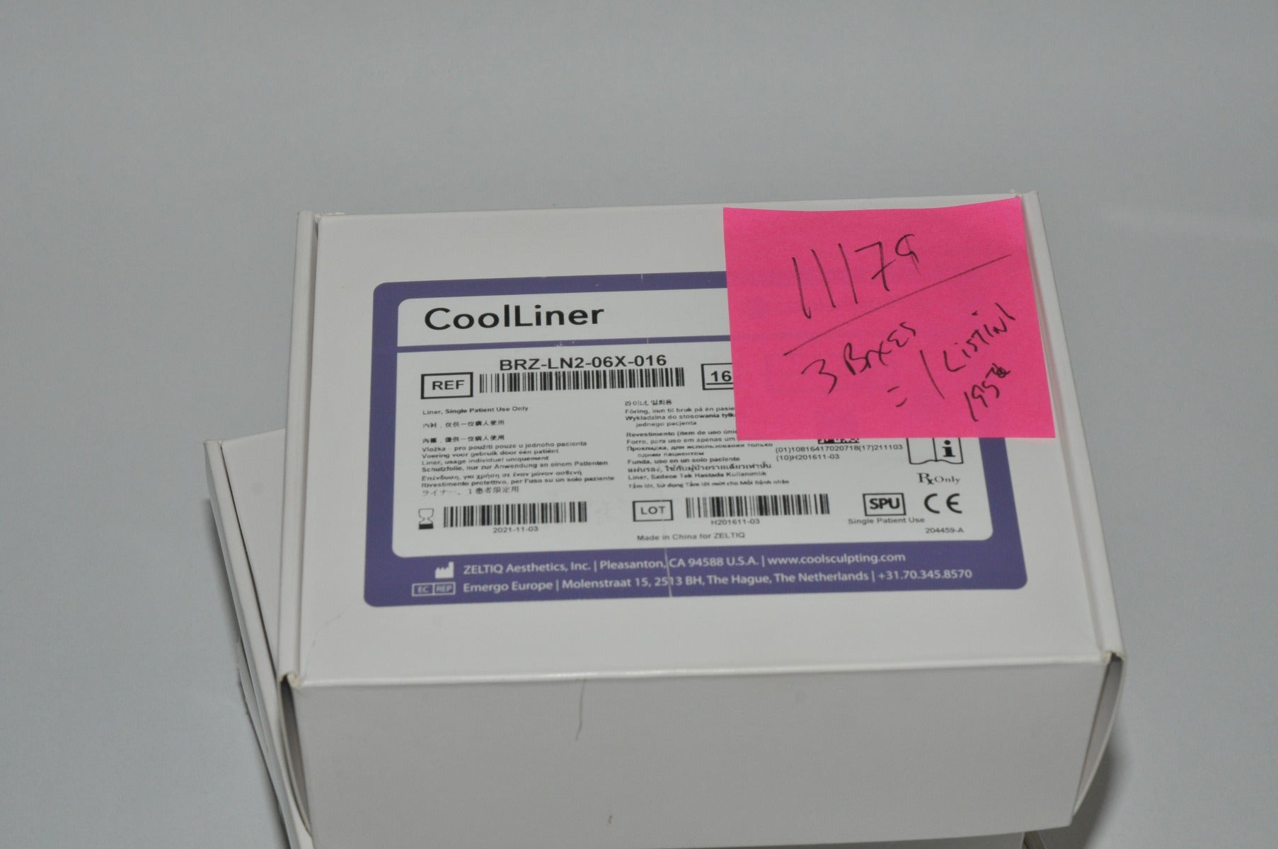 Zeltiq Coolsculpting CoolLiner Liner BRZ-LN2-06X-016 CoolSculpt Exp 11/21 x48Pcs
