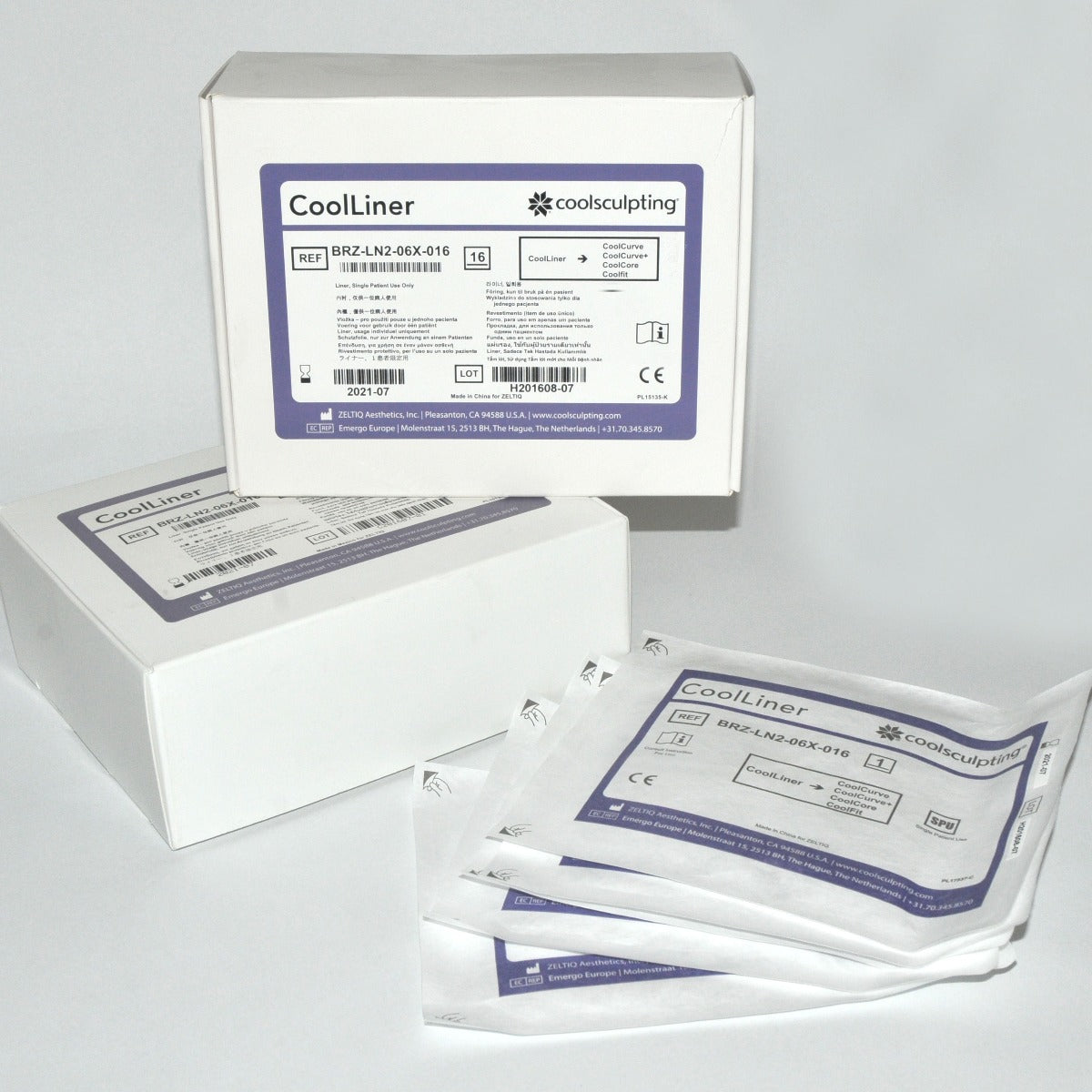 Zeltiq Coolsculpting CoolLiner Liner BRZ-LN2-06X-016 Exp 07/21 LOT 2 Boxes