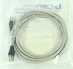 L-Com Network Cable TRD855SCR-7 RoHS 7' Ethernet RJ45 Plug Cat5e 2.1m AWG Grey