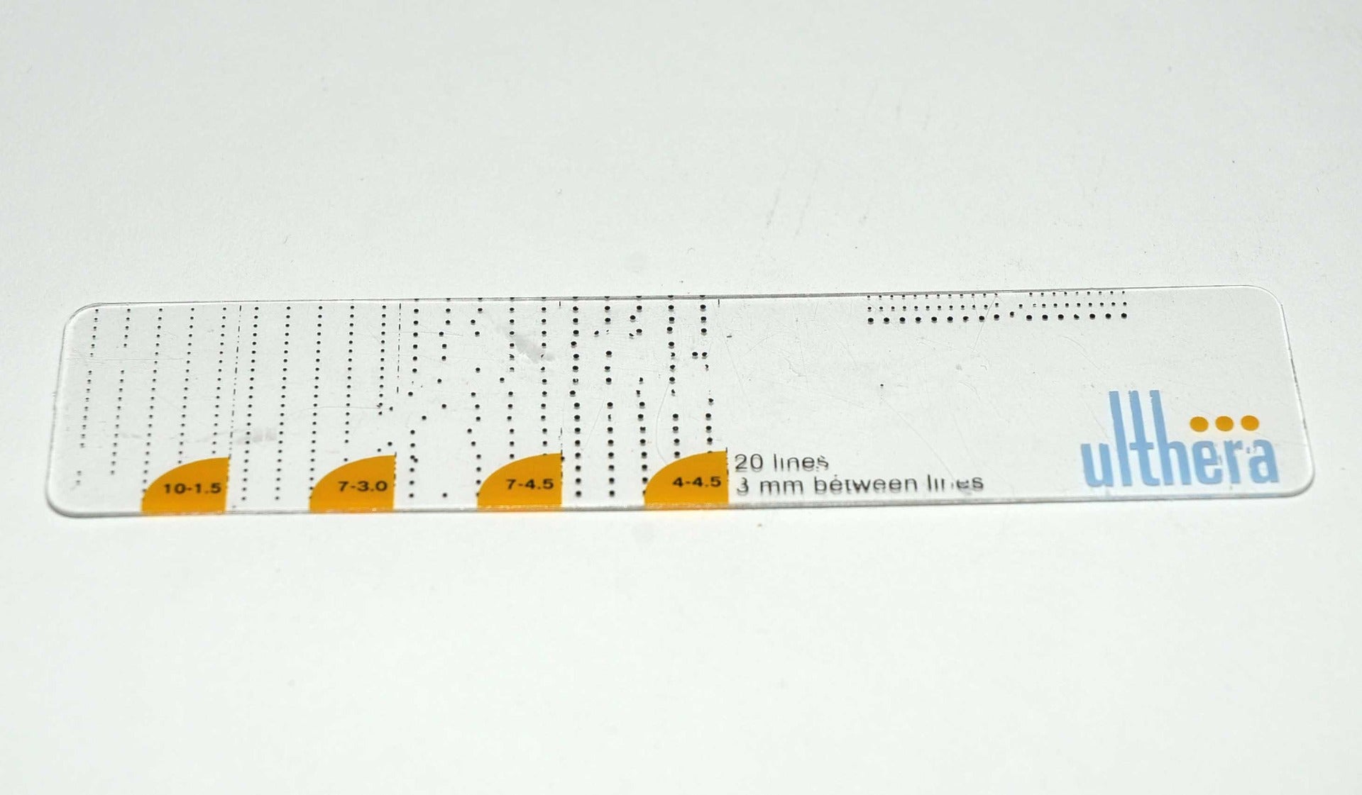 Ulthera Ultherapy Gauge Ruler 4.5" Clear Plastic Marker Patient Gauge Lines x5Pc