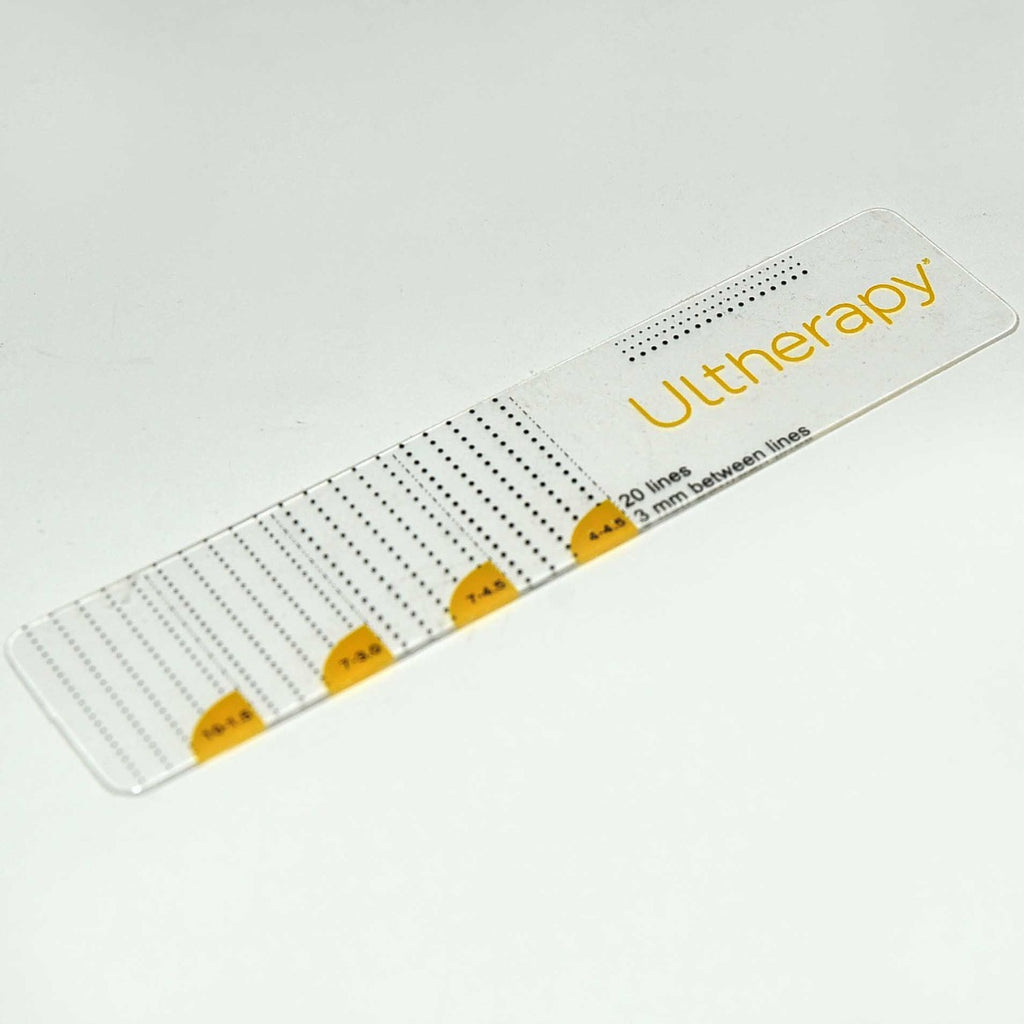 Ultherapy Clear Guide Ruler 3mm Lines Between 20 Lines 10-1.5 7-3.0 7-4.5 4-4.5