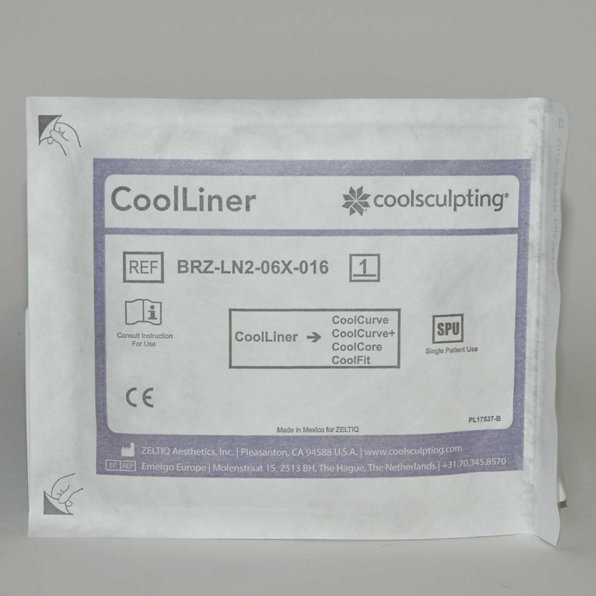 Zeltiq CoolSculpting CoolLiner CoolCurve+ BRZ-LN2-06X-016 eZ App 6.2 6.3 x16Pcs