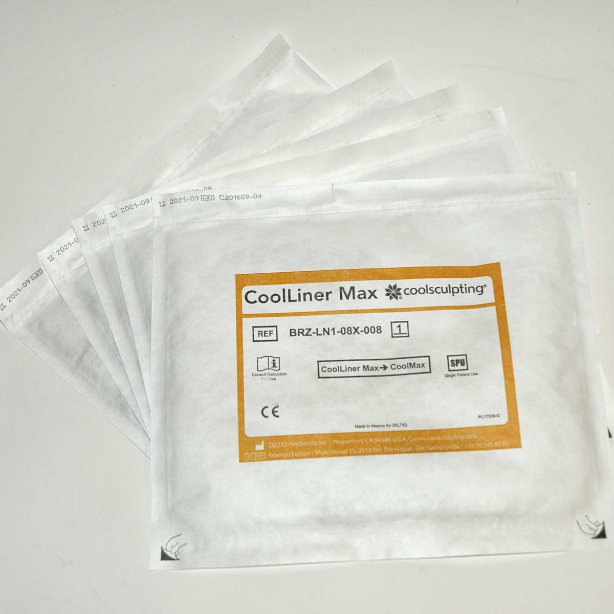 Zeltiq CoolSculpting CoolLiner Cool Max CoolMax Liner BRZ-LN1-08X-008 9/21 x5Pcs