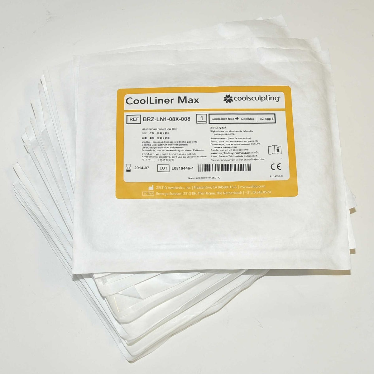 Zeltiq CoolSculpting CoolLiner Cool Max CoolMax Liner BRZ-LN1-08X-008 7/2014 x22