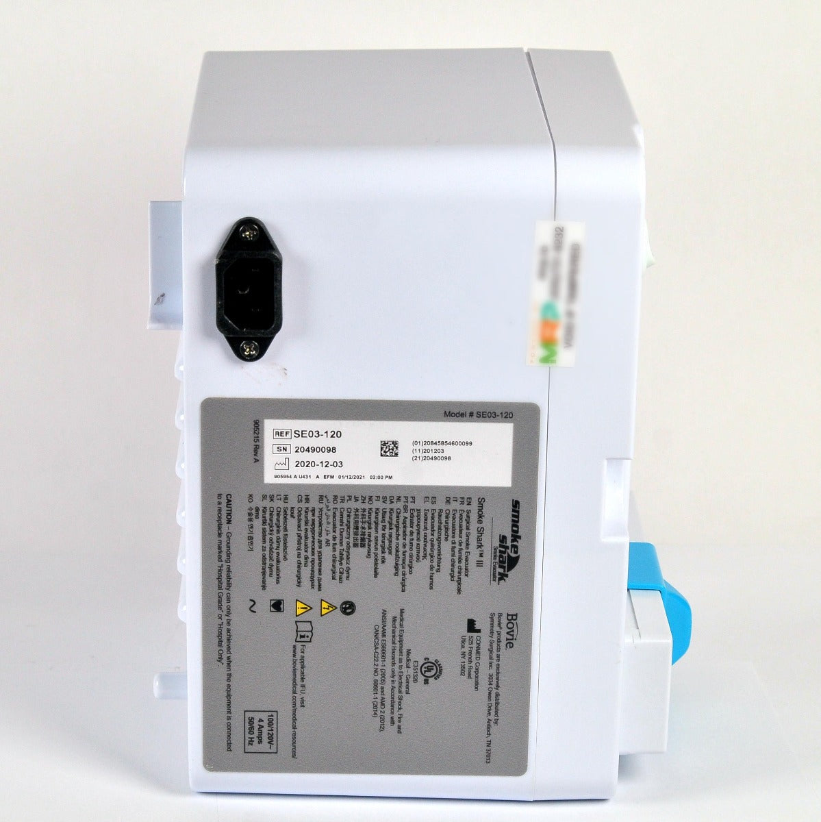 Bovie Smoke Shark III 3 Surgical Smoke Evacuator w/Pencil Adapter SE03-120 2020