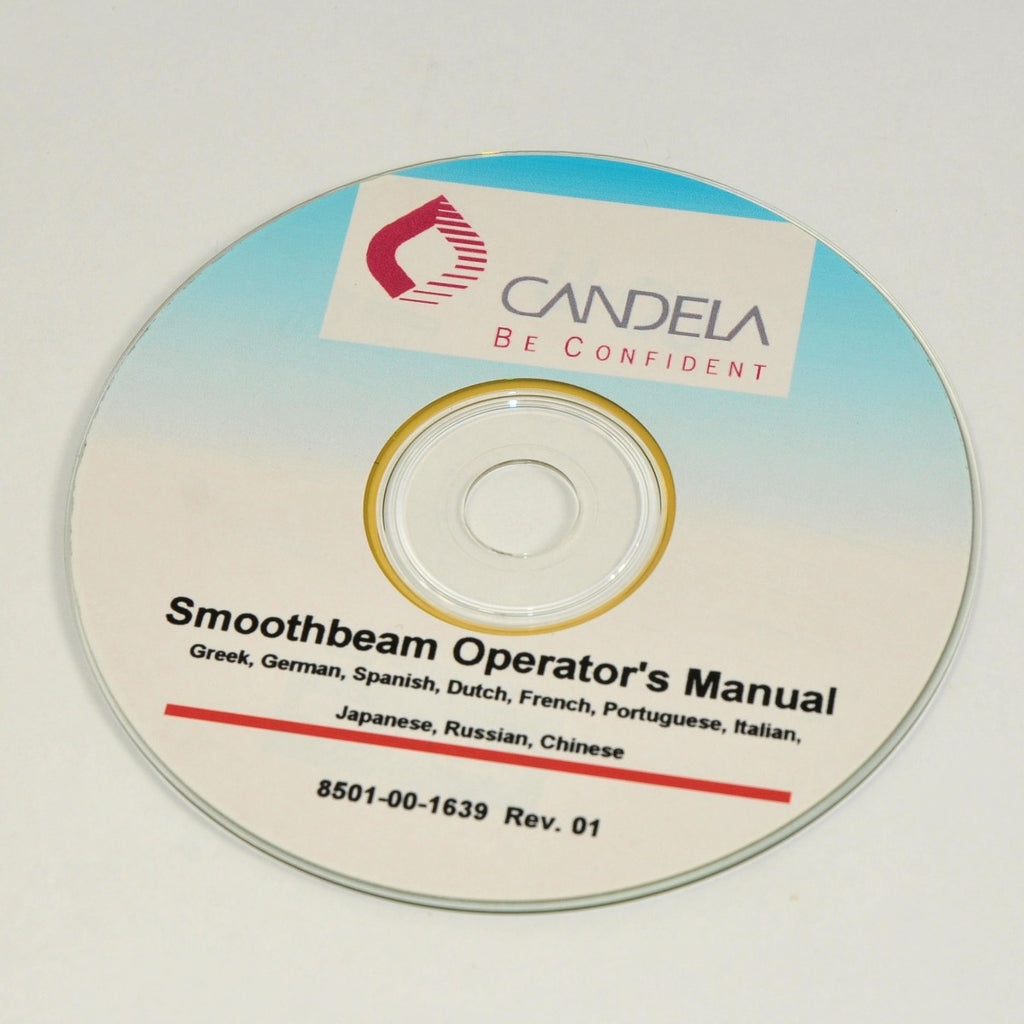 Candela Smoothbeam Operator Manual User Guide Multiple Languages NOT English CD