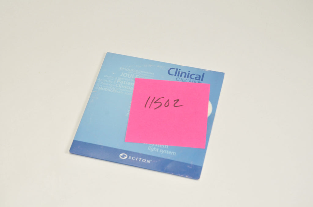 Sciton CLINICAL EDUCATION SUPPORT MATERIALS CD Laser Light System Modules Joule