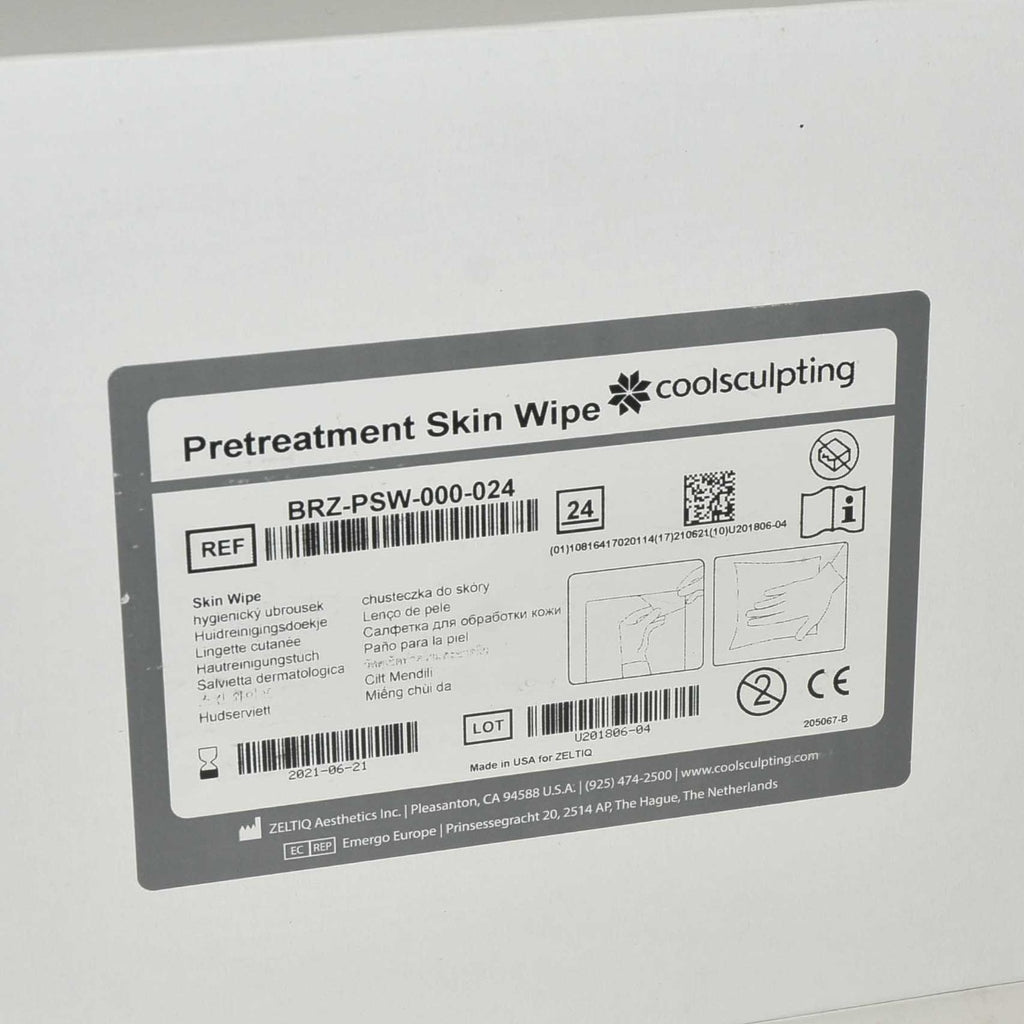 ZELTIQ CoolSculpting Pretreatment Skin Wipes BRZ-PSW-000-024 Treatment 6/21 x8Pc