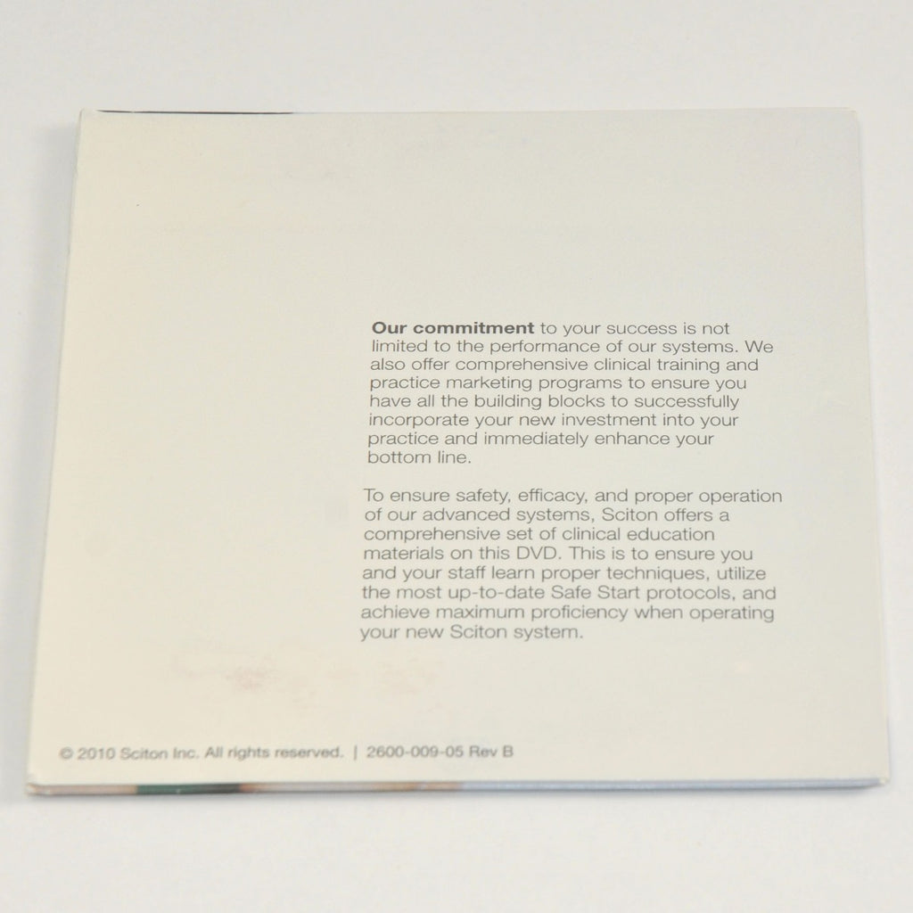 Sciton PRACTICE SUPPORT MARKETING KIT CD Clinical Education Clinical Training
