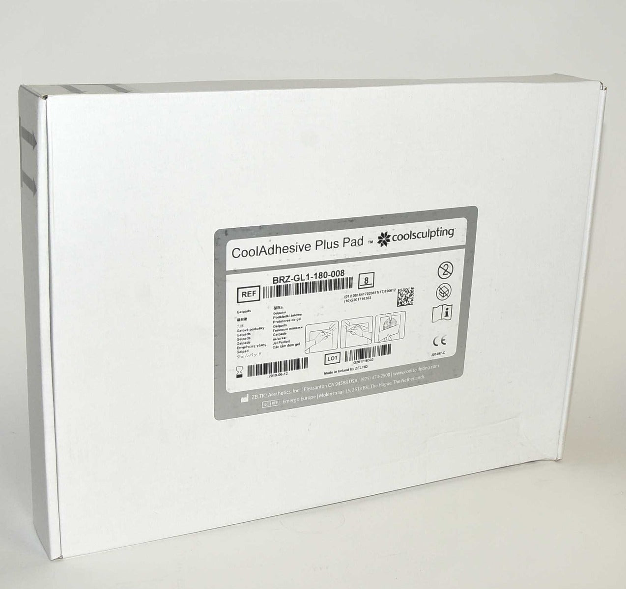Zeltiq CoolSculpting CoolAdhesive Plus Pads BRZ-GL1-180-008 x8Pcs Exp 11-2019