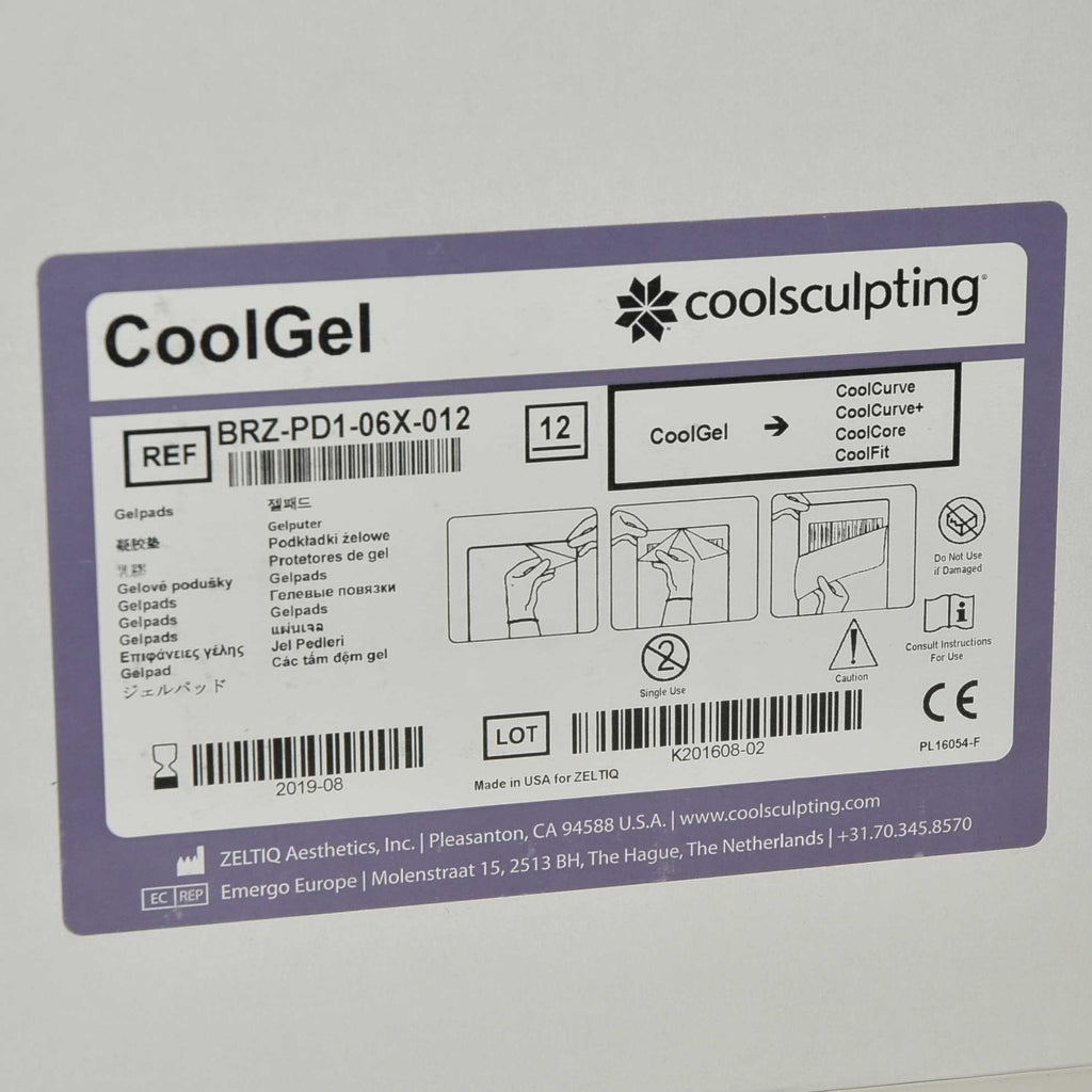 Zeltiq CoolSculpting Cool Gel Purple CoolGel BRZ-PD1-06X-012 Exp 08/19 x12Pcs