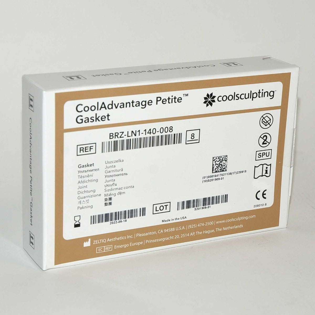 Zeltiq CoolSculpting CoolAdvantage Petite Gasket BRZ-LN1-140-008 x8Pcs Exp 9/22