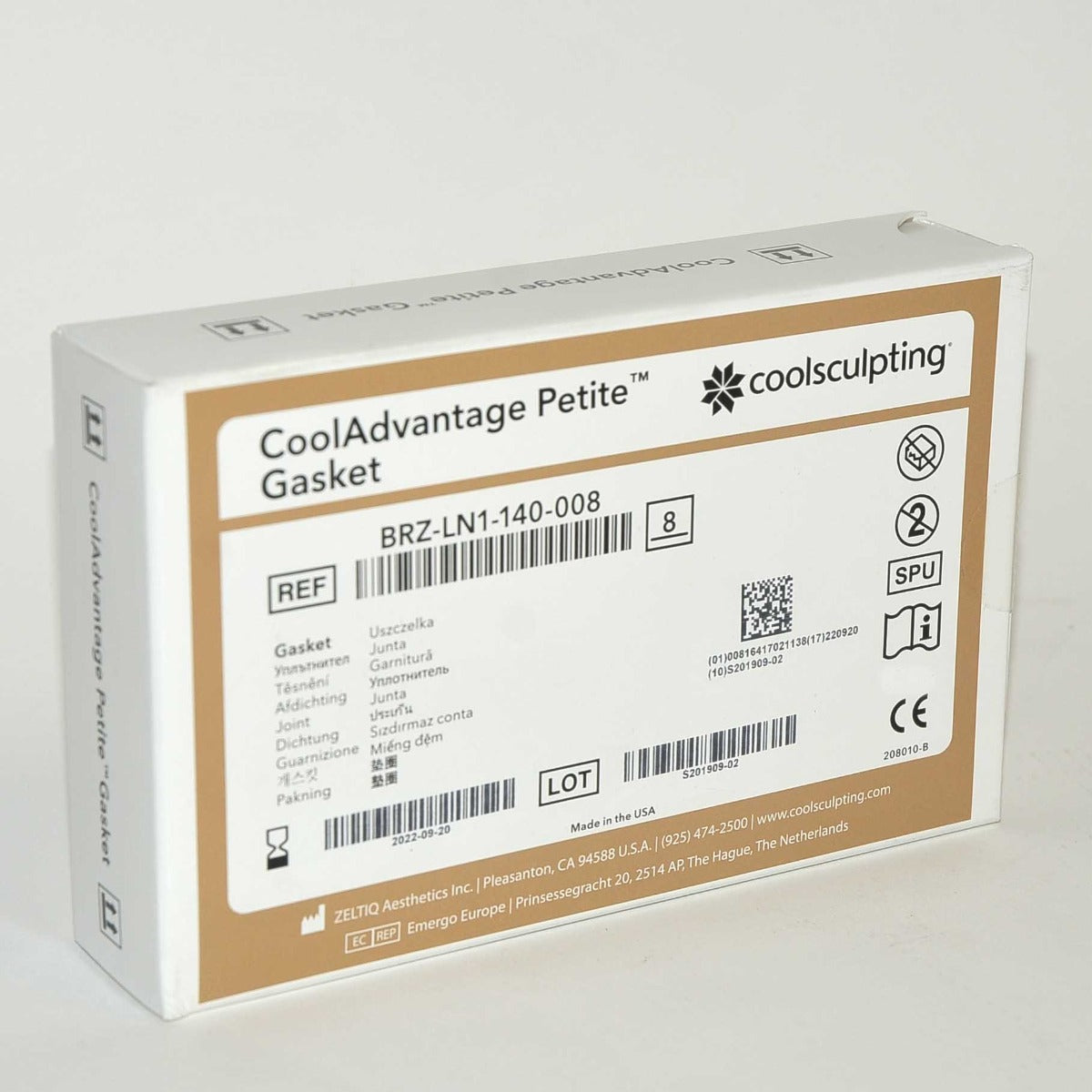 Zeltiq CoolSculpting CoolAdvantage Petite Gaskets BRZ-LN1-140-008 x8Pcs Exp09/22