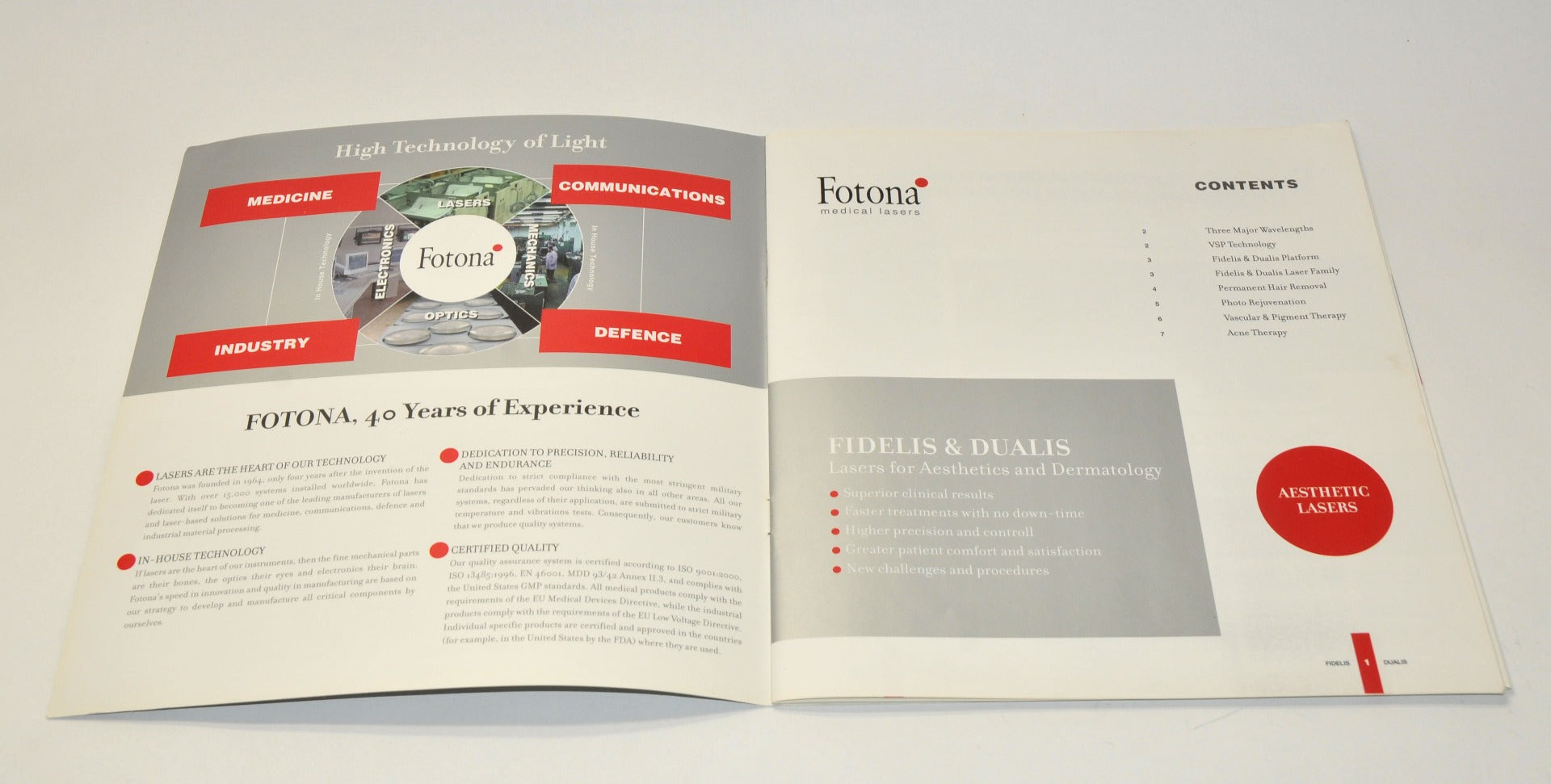 Fotona Medical Aesthetic Lasers Dualis Fidelis Marketing Office Brochure Lot