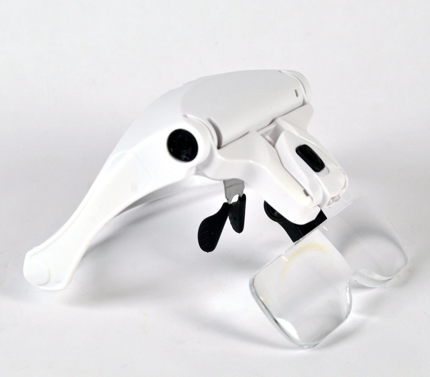 Head Mount Magnifying Glass Eyewear LED Light 5 Lens Glasses Free Magnifier