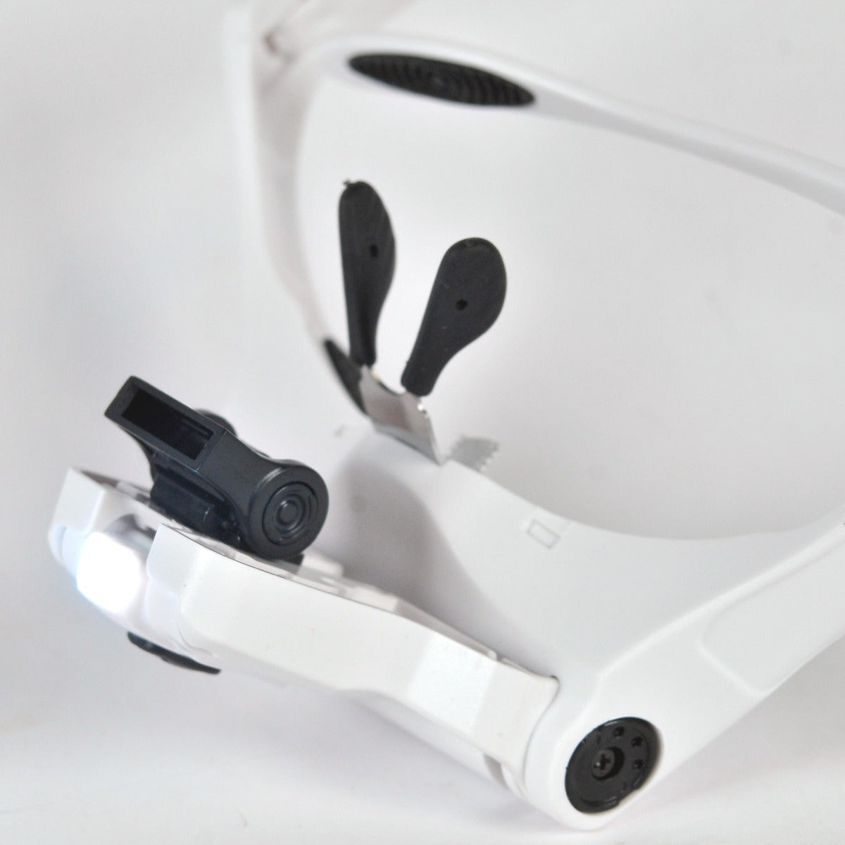 Head Mount Magnifying Glass Eyewear LED Light 5 Lens Glasses Free Magnifier