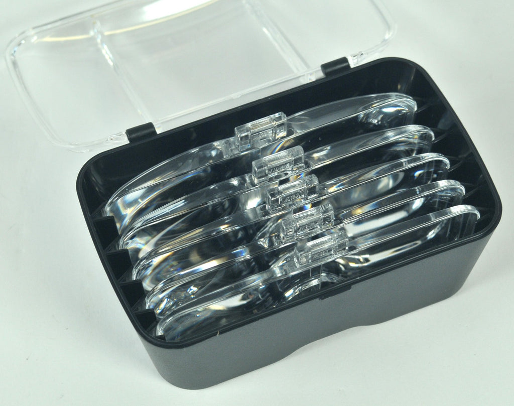 Head Mount Magnifying Glass Eyewear LED Light 5 Lens Glasses Free Magnifier