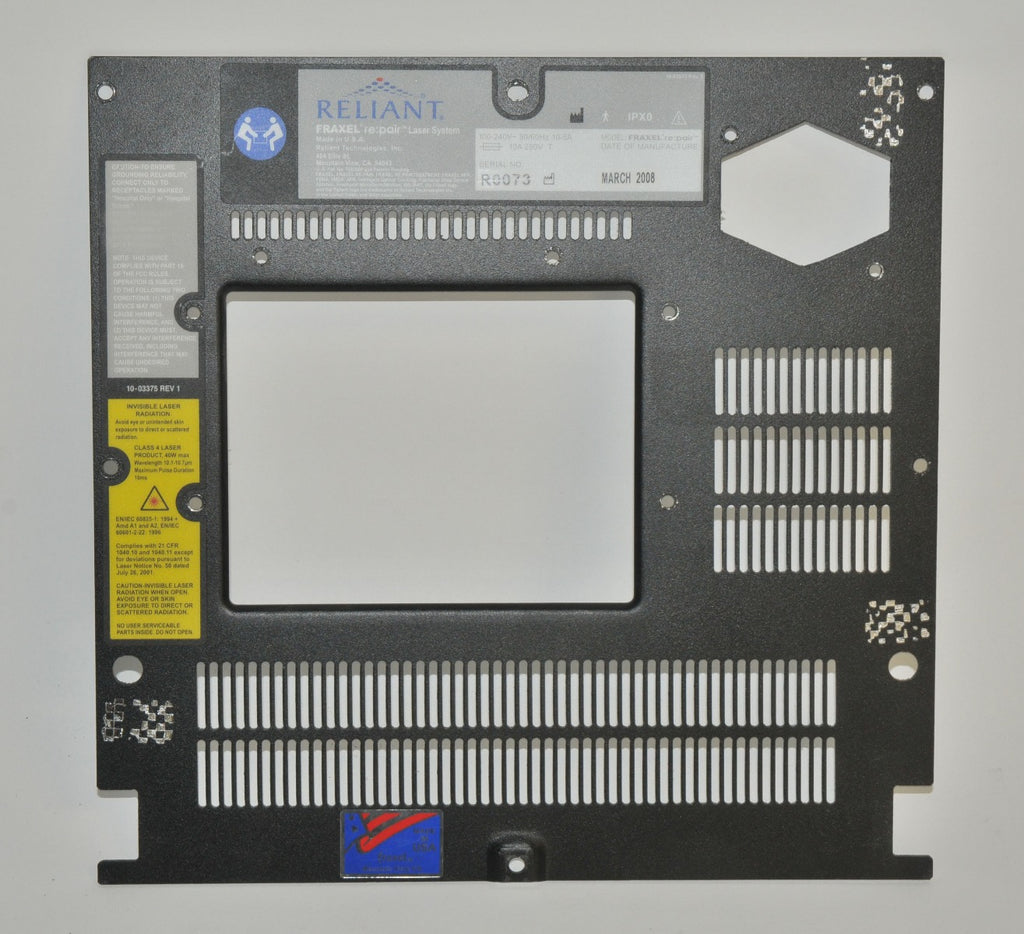 Solta Fraxel Repair Laser Back Metal Cover Panel Assembly 10-03375 PARTS AS IS