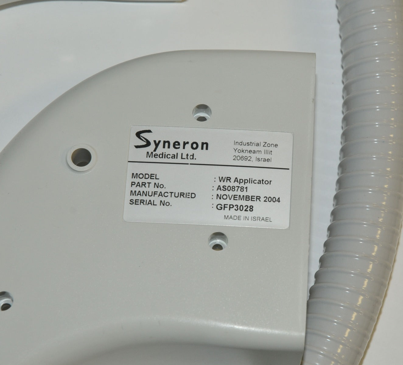Syneron Medical eMax Laser WR Handpiece Skin Wrinkle P/N: AS08781 PARTS UNIT