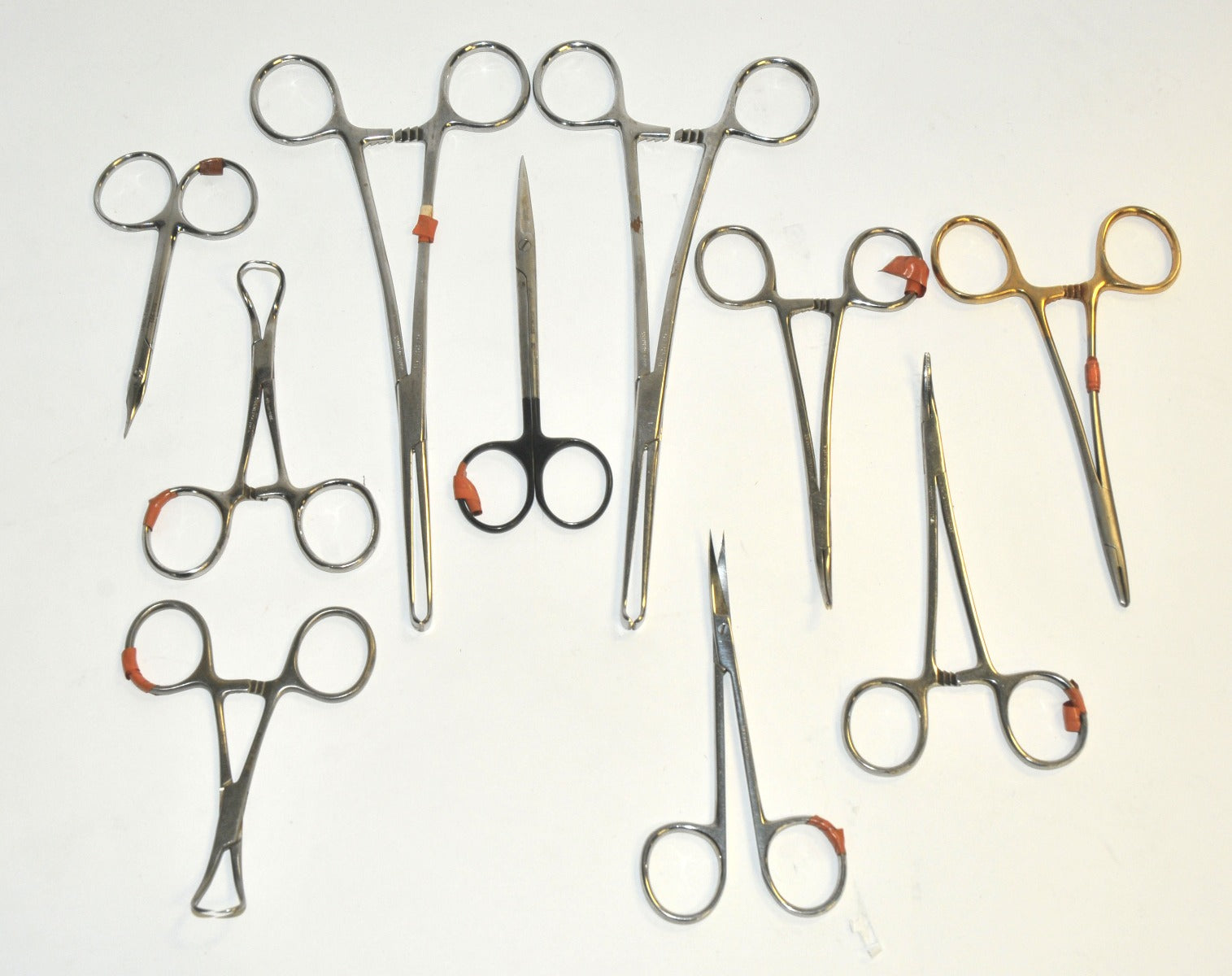 Stainless Steel Surgical Tool Instrument Forceps Towel Clamp Scissors x10 Pcs