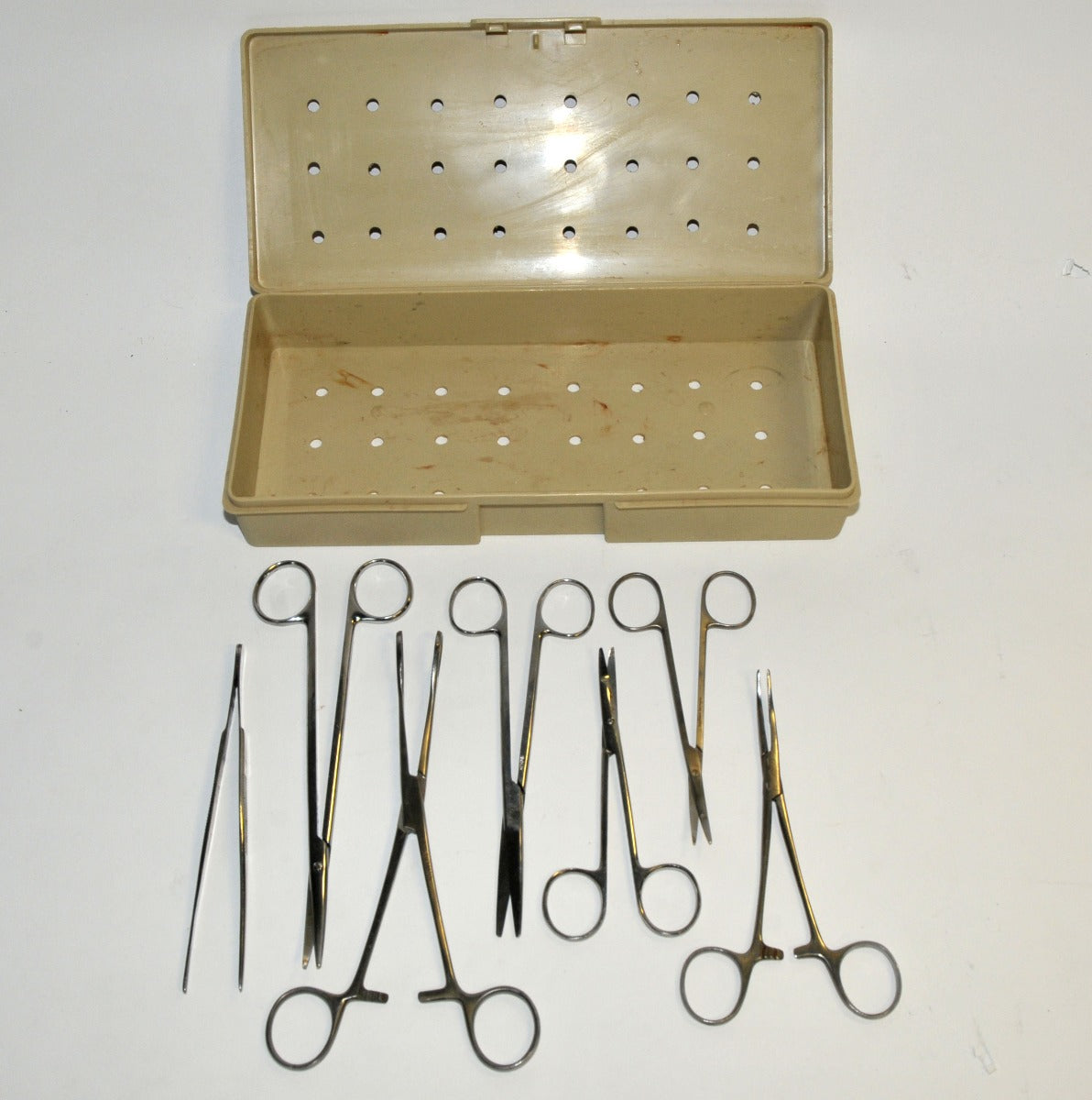 Stainless Steel Surgical Tool Instrument Forceps Clamp Tongue Tweezers Scissors