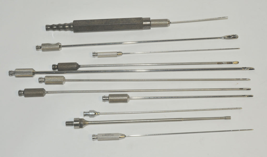 Cannulae Instrument Fat Suction Tools Cannula Handpiece Handle Tip Probes x12Pcs