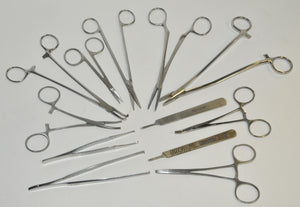 Stainless Steel Surgical Instrument Clamp Hemostat Forcep Scissor Tweezer x12Pcs