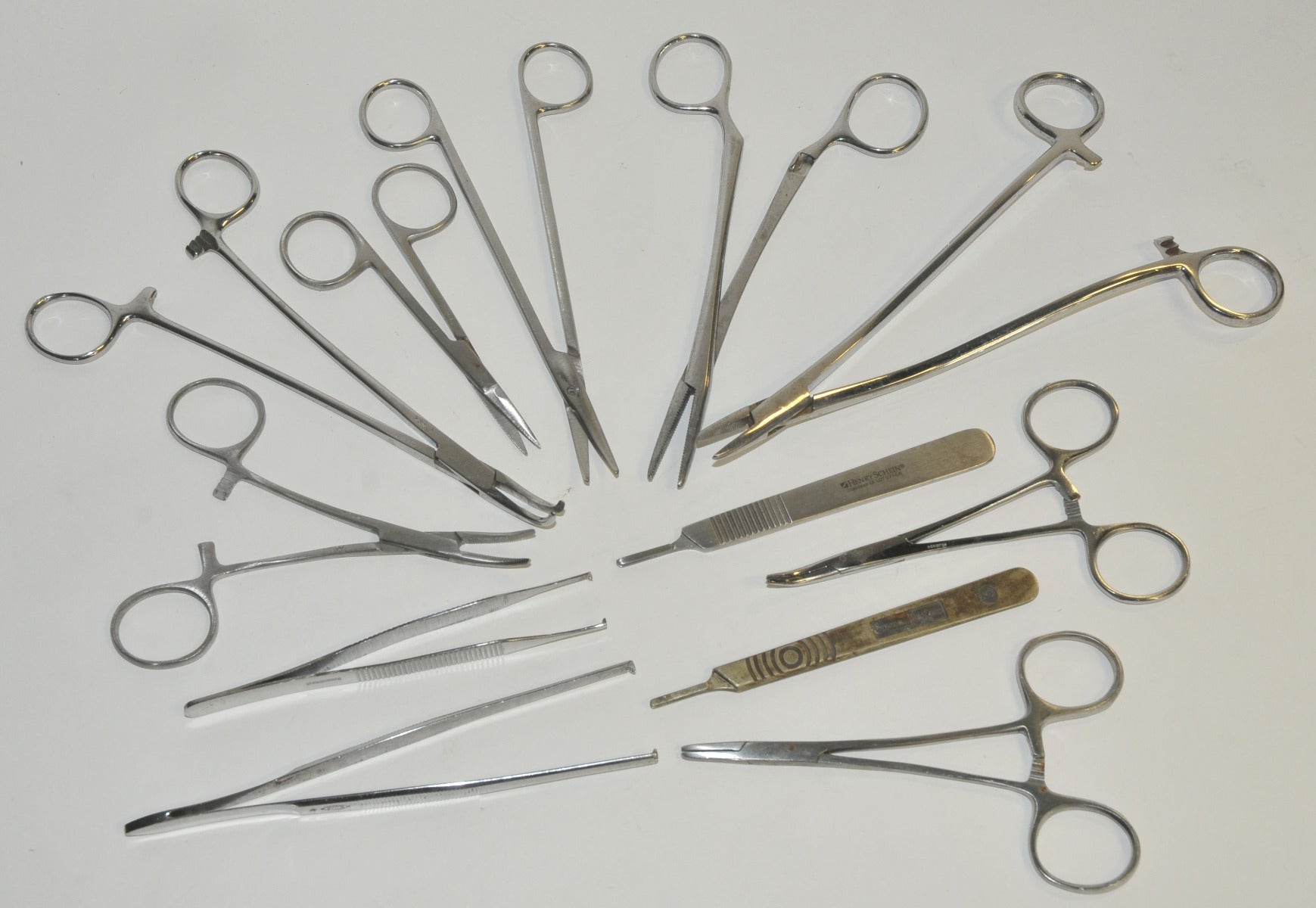 Stainless Steel Surgical Instrument Clamp Hemostat Forcep Scissor Tweezer x12Pcs